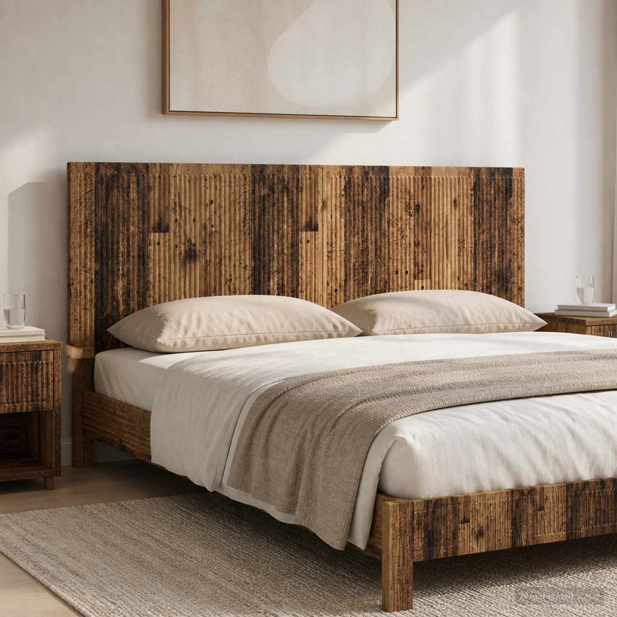 Wall-Mounted Headboard EDE Old Wood Engineered Wood