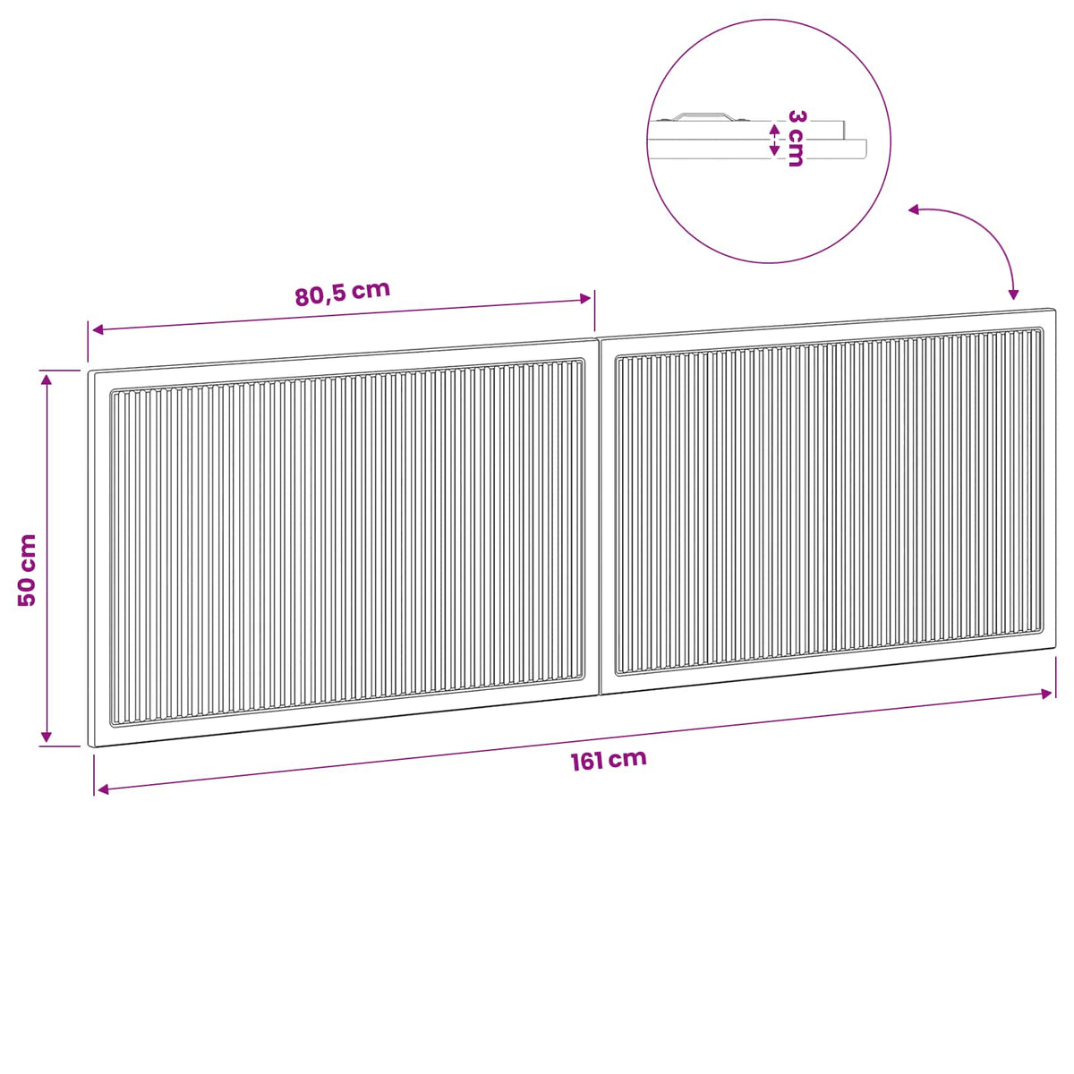 Wall-Mounted Headboard EDE Old Wood Engineered Wood