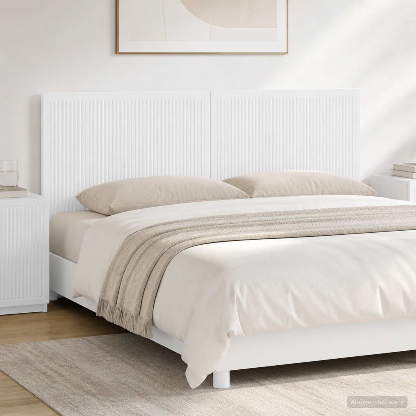 Wall-Mounted Headboard EDE White Engineered Wood