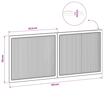 Wall-Mounted Headboard EDE High Gloss White Engineered Wood