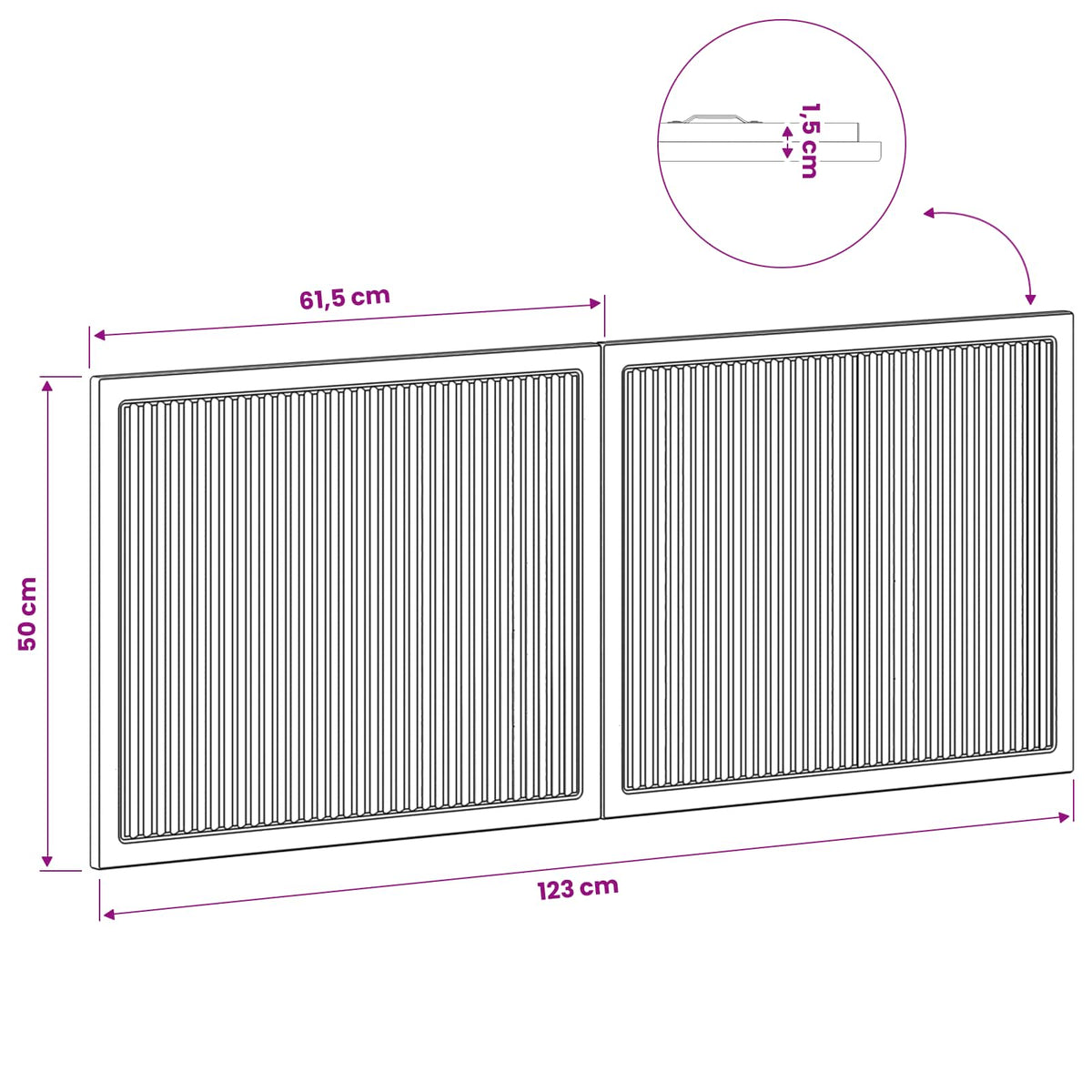 Wall-Mounted Headboard EDE Old Wood Engineered Wood