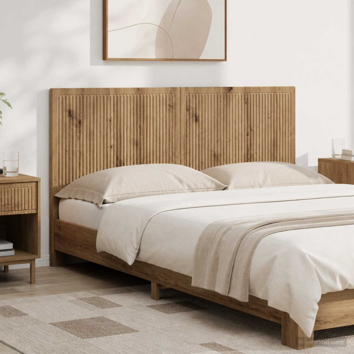 Wall-Mounted Headboard EDE Artisan Oak Engineered Wood