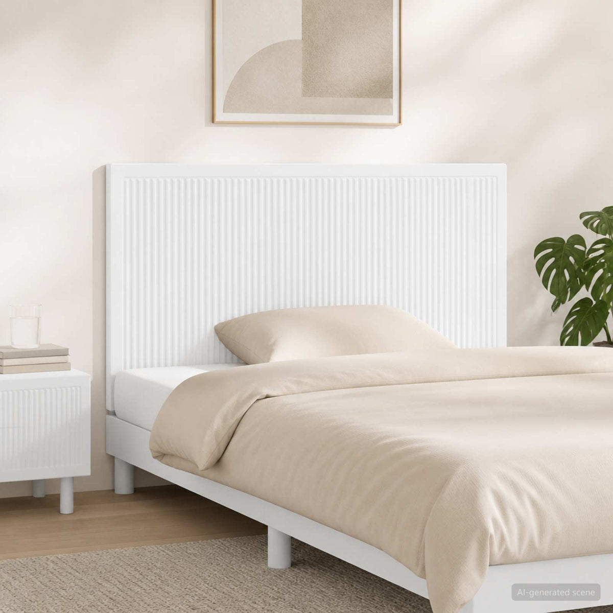 Wall-Mounted Headboard EDE White Engineered Wood