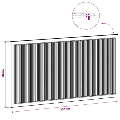 Wall-Mounted Headboard EDE Black Engineered Wood