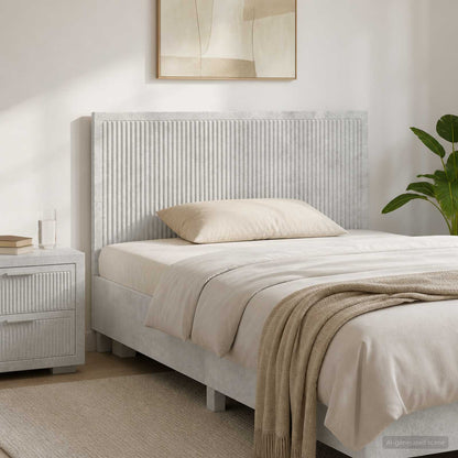 Wall-Mounted Headboard EDE Concrete Grey Engineered Wood