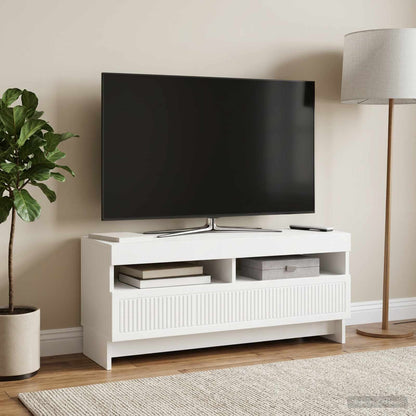 LED TV Cabinet White Engineered Wood