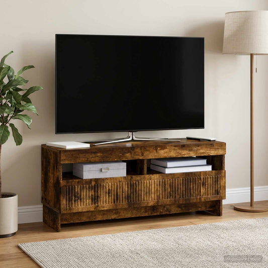 LED TV Cabinet EDE 100 x 35 x 43 cm Smoked Oak Engineered Wood