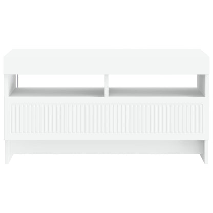 LED TV Cabinet White Engineered Wood