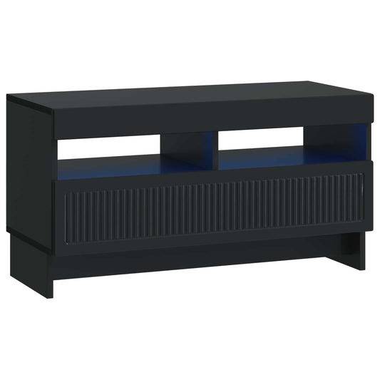 LED TV Cabinet ALKMAAR 81 x 35 x 43 cm Black Engineered Wood