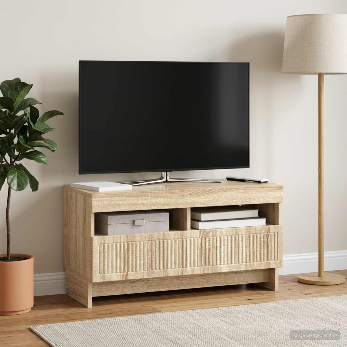 LED TV Cabinet Sonoma Oak Engineered Wood