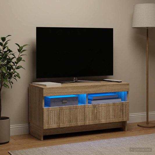 LED TV Cabinet ALKMAAR 81 x 35 x 43 cm Sonoma Oak