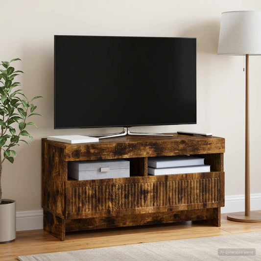 LED TV Cabinet ALKMAAR 81 x 35 x 43 cm Smoked Oak