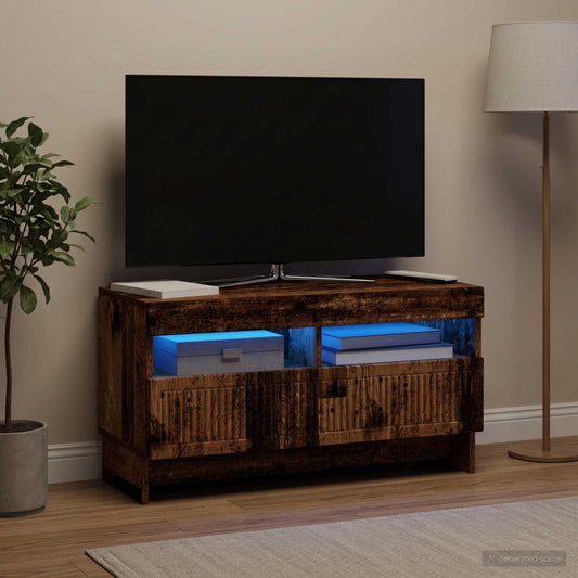 LED TV Cabinet ALKMAAR 81 x 35 x 43 cm Old Wood Engineered Wood