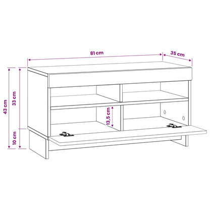 LED TV Cabinet Old Wood Engineered Wood
