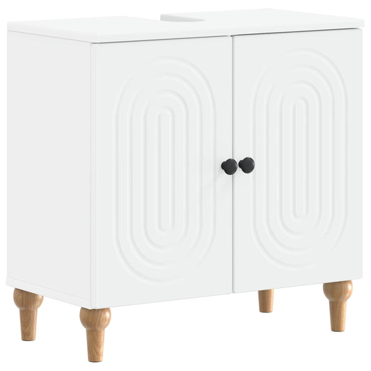 Bathroom Sink Cabinet ALKMAAR White 59.5 x 31.5x 59 cm