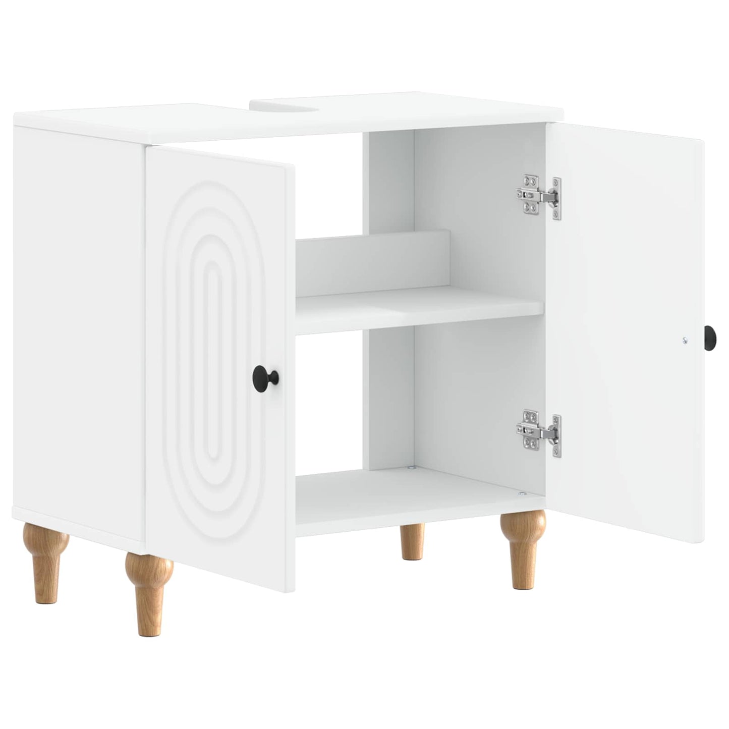 Bathroom Sink Cabinet ALKMAAR White 59.5 x 31.5x 59 cm