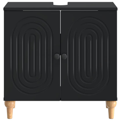 Bathroom Sink Cabinet ALKMAAR Black 59.5 x 31.5x 59 cm