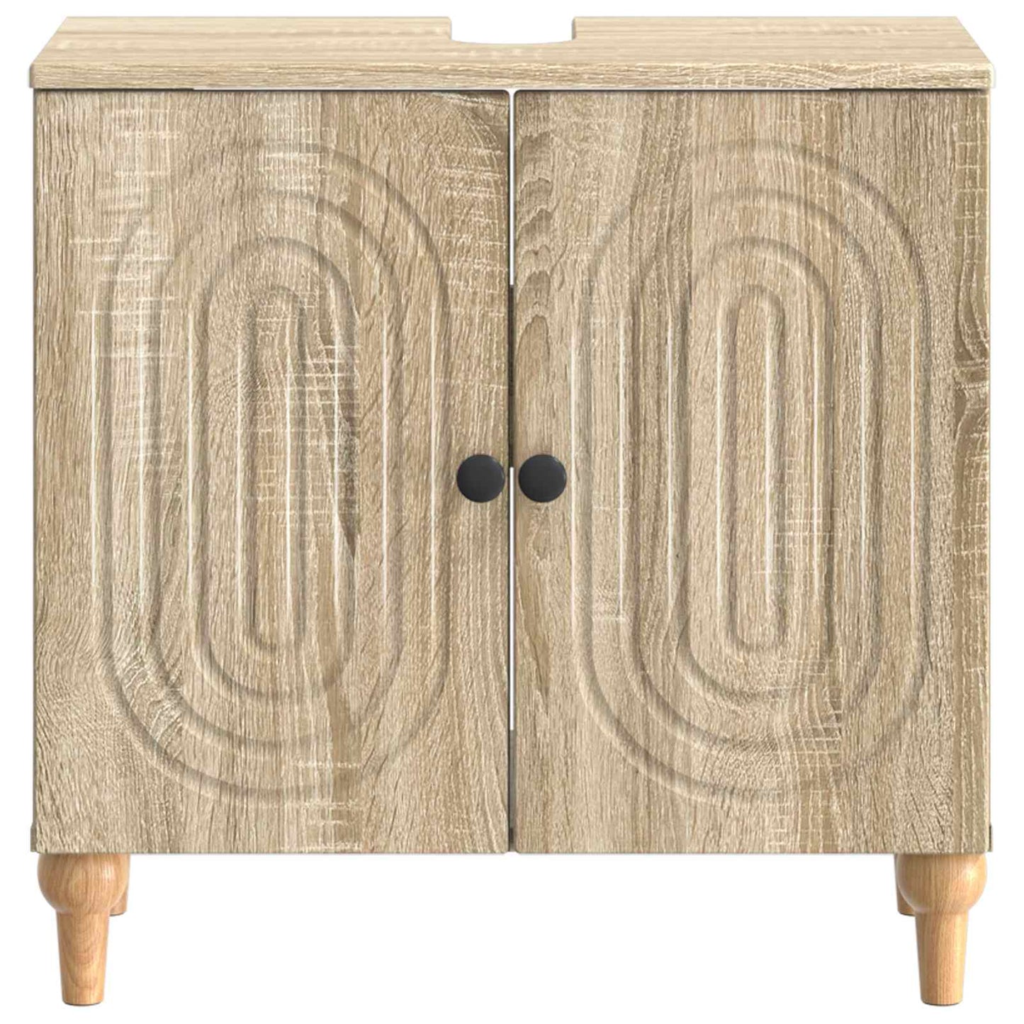 Bathroom Sink Cabinet ALKMAAR Sonoma Oak 59.5 x 31.5x 59 cm