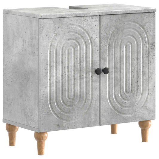 Bathroom Sink Cabinet ALKMAAR Concrete Grey 59.5 x 31.5x 59 cm