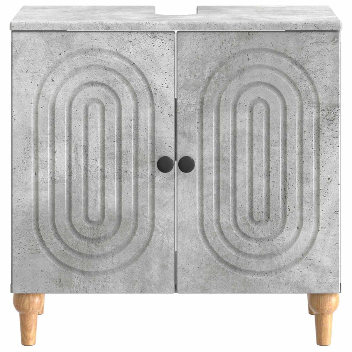 Bathroom Sink Cabinet ALKMAAR Concrete Grey 59.5 x 31.5x 59 cm