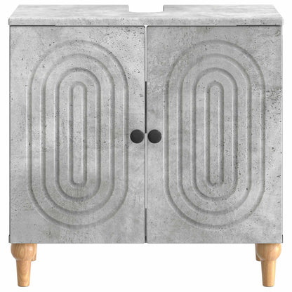 Bathroom Sink Cabinet ALKMAAR Concrete Grey 59.5 x 31.5x 59 cm