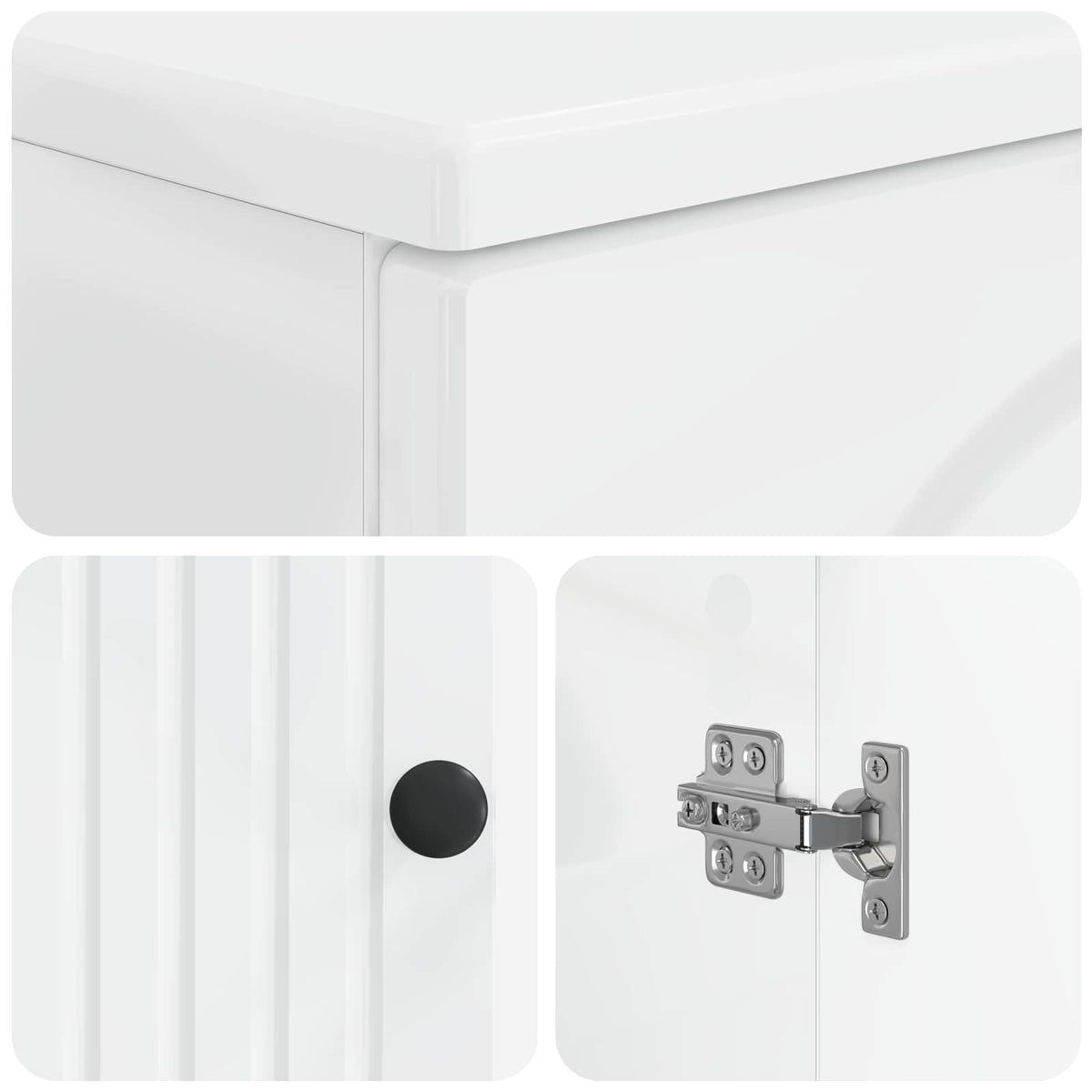 Bathroom Sink Cabinet ALKMAAR High Gloss White