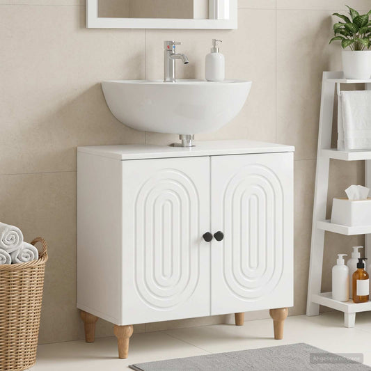 Bathroom Sink Cabinet ALKMAAR High Gloss White