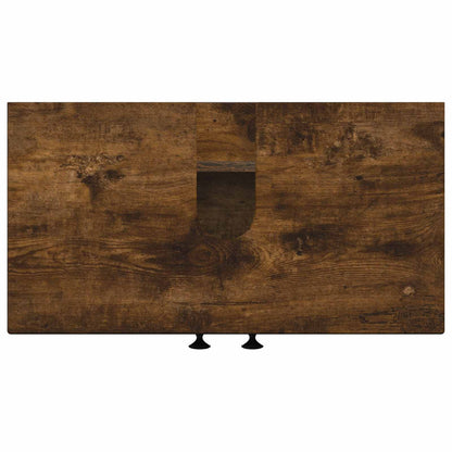 Bathroom Sink Cabinet ALKMAAR Smoked Oak 59.5 x 31.5x 59 cm