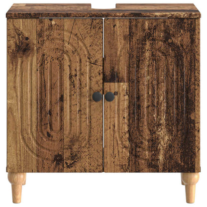 Bathroom Sink Cabinet ALKMAAR Old Wood 59.5 x 31.5x 59 cm
