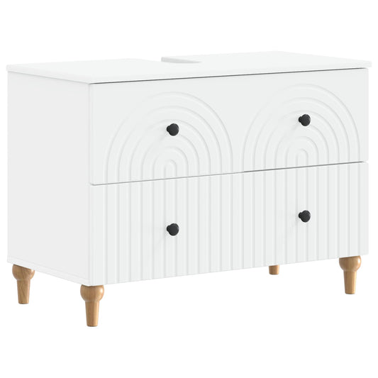 Bathroom Sink Cabinet ALKMAAR White 82 x 41x 59 cm