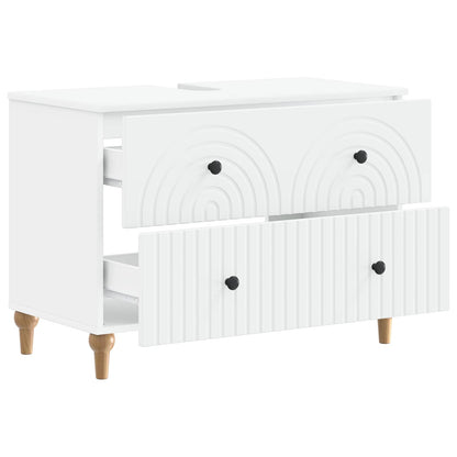 Bathroom Sink Cabinet ALKMAAR White 82 x 41x 59 cm