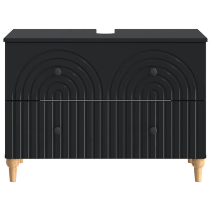 Bathroom Sink Cabinet ALKMAAR Black 82 x 41x 59 cm