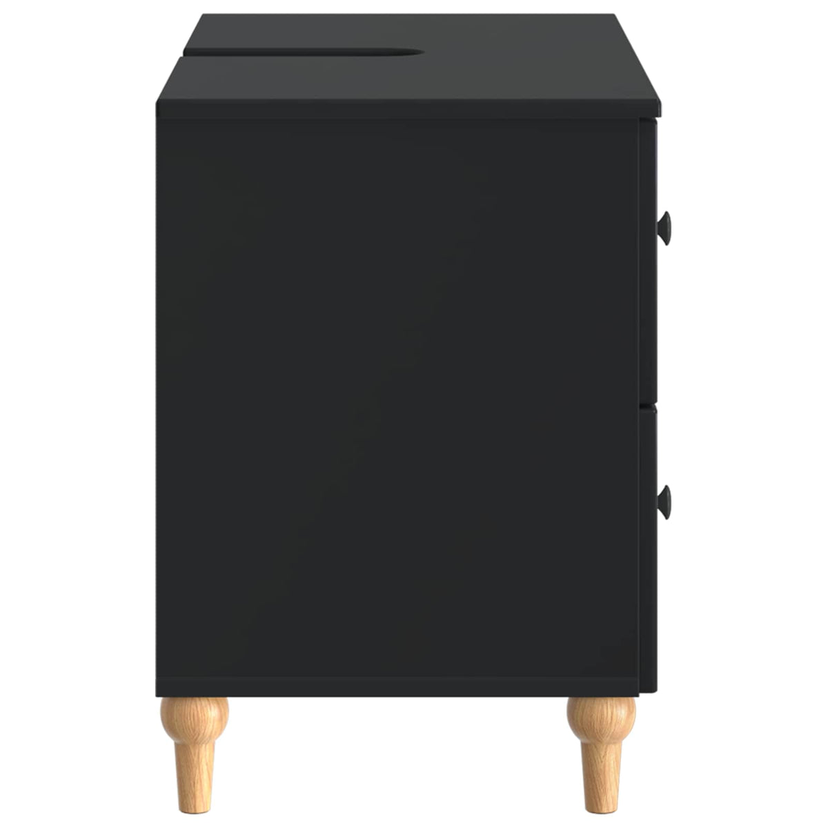 Bathroom Sink Cabinet ALKMAAR Black 82 x 41x 59 cm