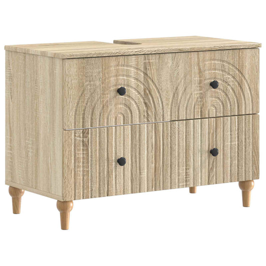 Bathroom Sink Cabinet ALKMAAR Sonoma Oak 82 x 41x 59 cm