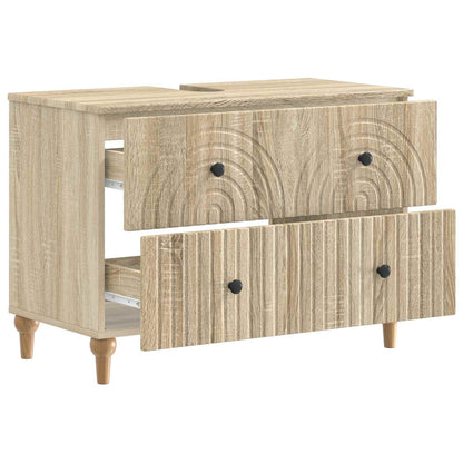Bathroom Sink Cabinet ALKMAAR Sonoma Oak 82 x 41x 59 cm