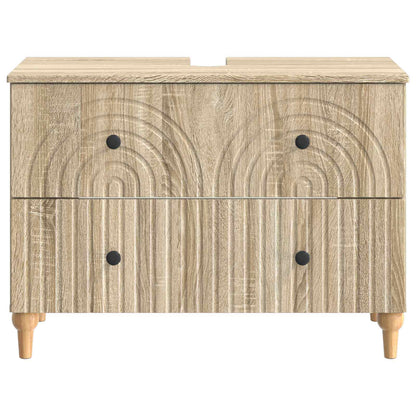 Bathroom Sink Cabinet ALKMAAR Sonoma Oak 82 x 41x 59 cm