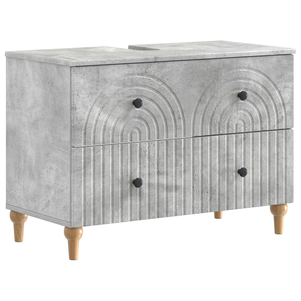 Bathroom Sink Cabinet ALKMAAR Concrete Grey 82 x 41x 59 cm
