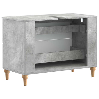 Bathroom Sink Cabinet ALKMAAR Concrete Grey 82 x 41x 59 cm