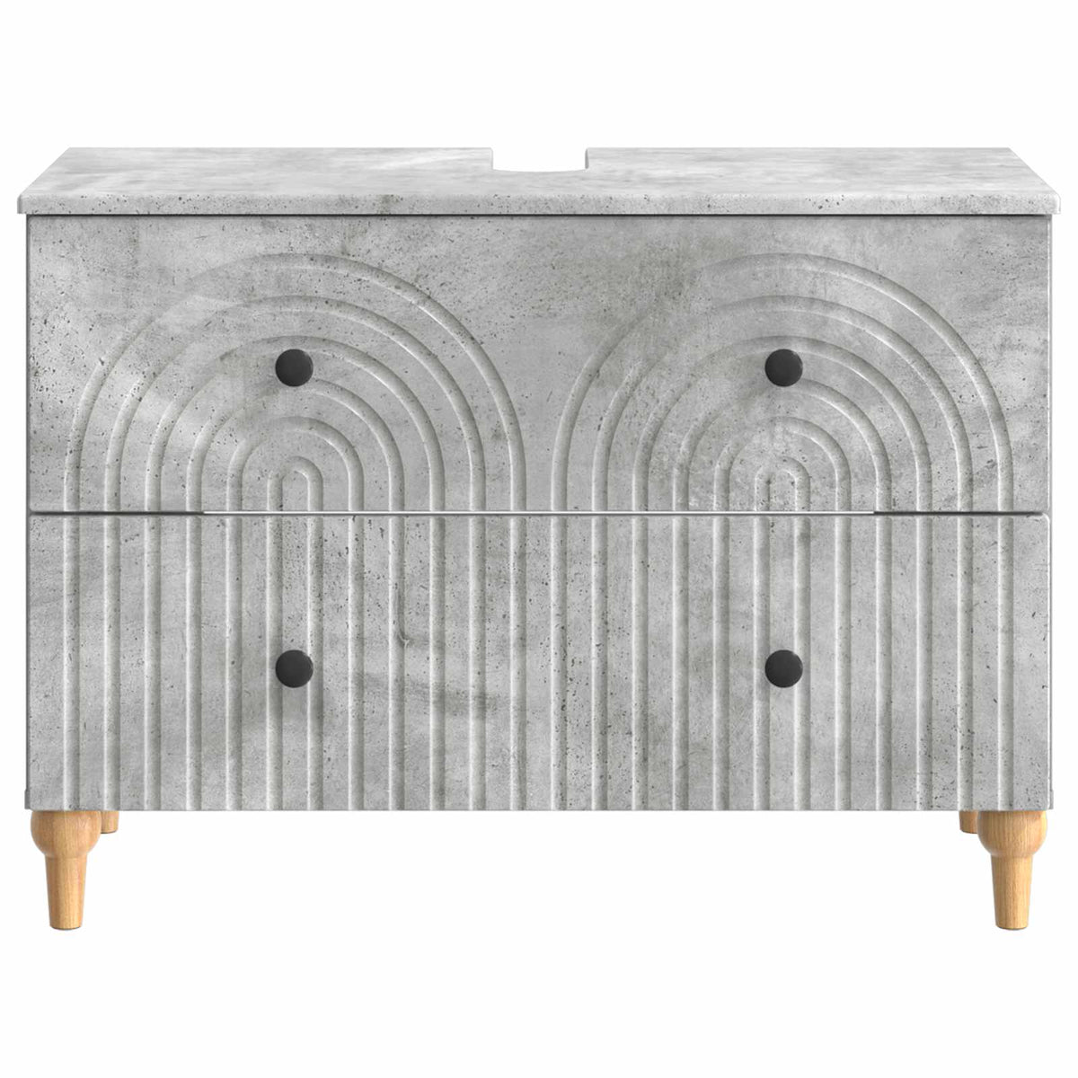 Bathroom Sink Cabinet ALKMAAR Concrete Grey 82 x 41x 59 cm