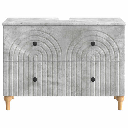 Bathroom Sink Cabinet ALKMAAR Concrete Grey 82 x 41x 59 cm