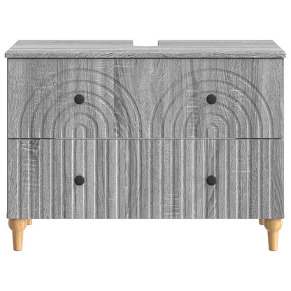 Bathroom Sink Cabinet ALKMAAR Grey Sonoma 82 x 41x 59 cm