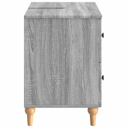 Bathroom Sink Cabinet ALKMAAR Grey Sonoma 82 x 41x 59 cm