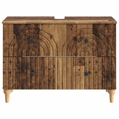 Bathroom Sink Cabinet ALKMAAR Old Wood 82 x 41x 59 cm