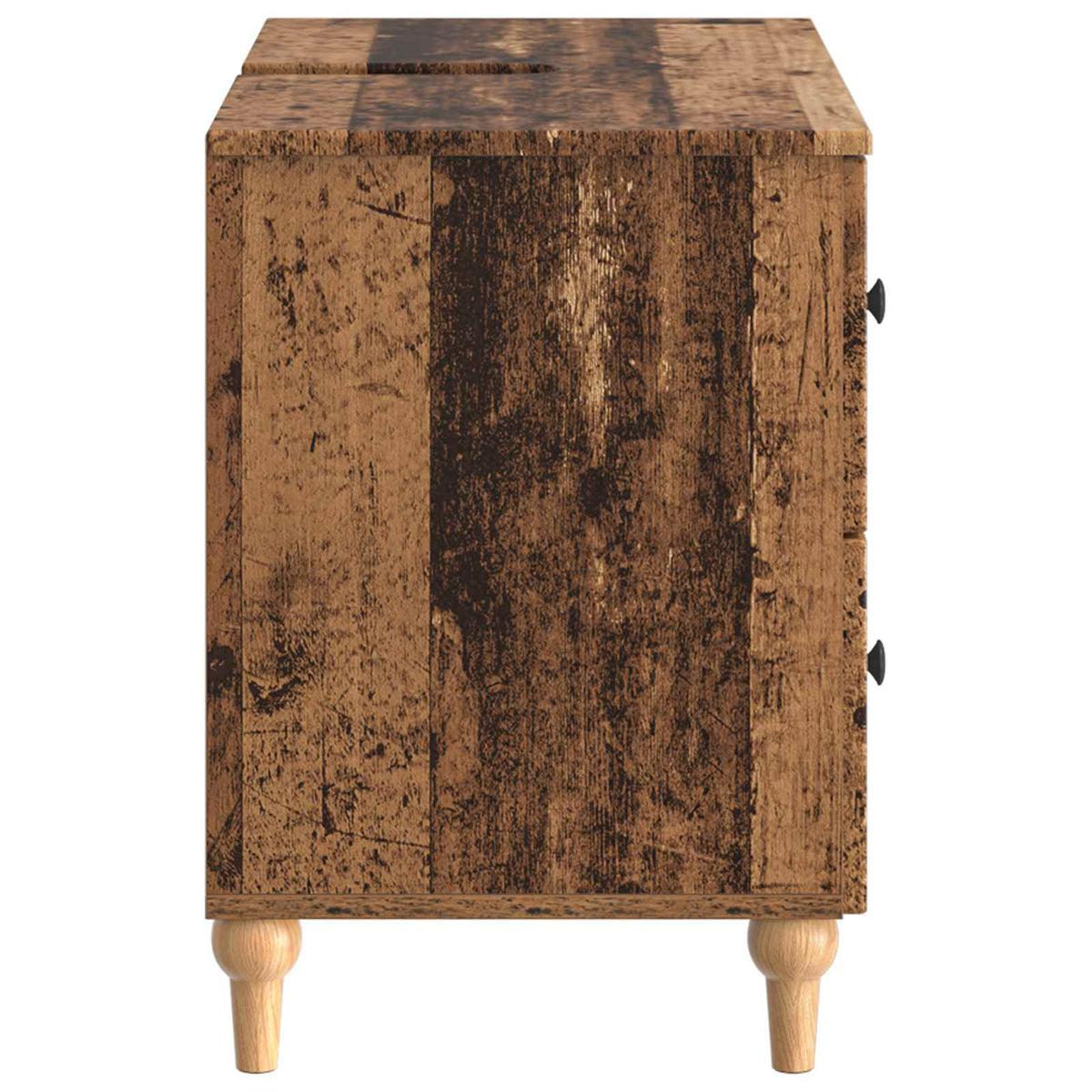 Bathroom Sink Cabinet ALKMAAR Old Wood 82 x 41x 59 cm