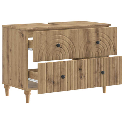 Bathroom Sink Cabinet ALKMAAR Artisan Oak 82 x 41x 59 cm