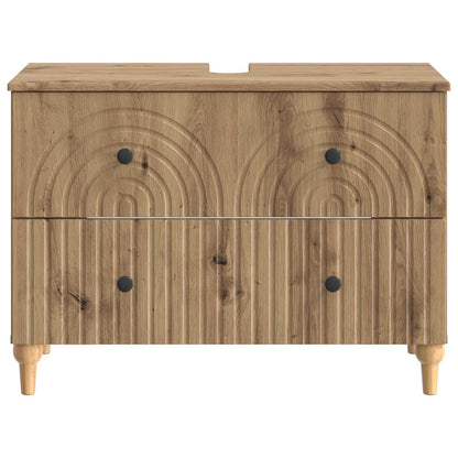 Bathroom Sink Cabinet ALKMAAR Artisan Oak 82 x 41x 59 cm