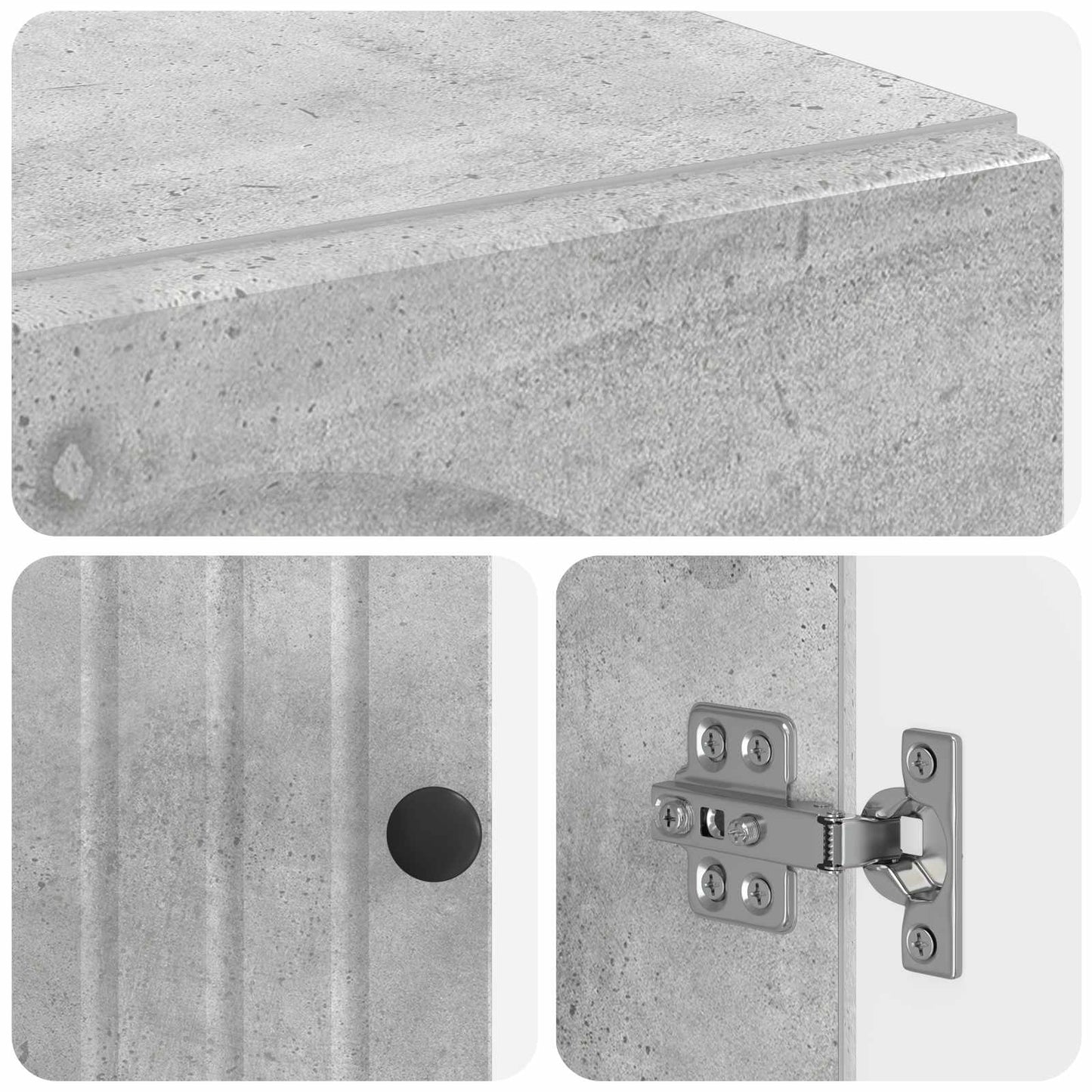 Bathroom Wall Cabinet ALKMAAR Concrete Grey 30 x 31 x 59 cm