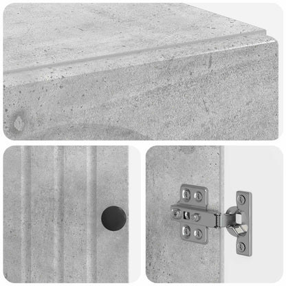 Bathroom Wall Cabinet ALKMAAR Concrete Grey 30 x 31 x 59 cm