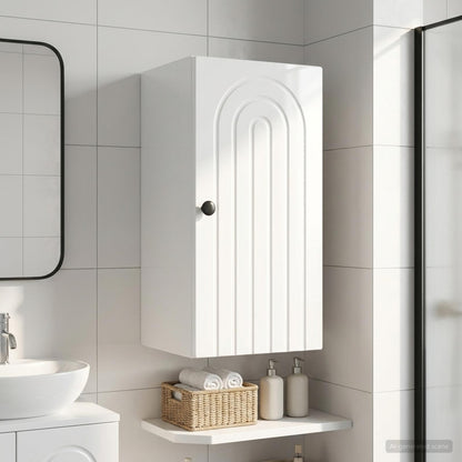 Bathroom Wall Cabinet ALKMAAR High Gloss White 30 x 31 x 59 cm