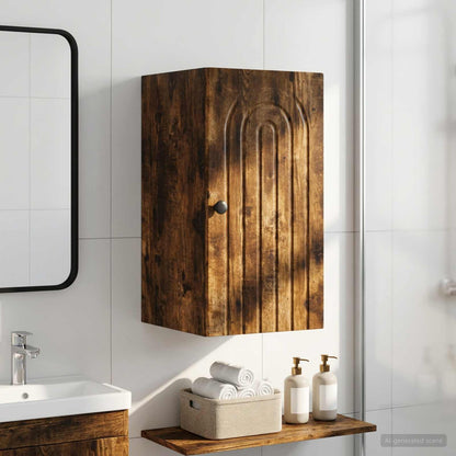 Bathroom Wall Cabinet ALKMAAR Smoked Oak 30 x 31 x 59 cm
